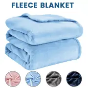 Luxury Large Blanket Warm Soft Flannel Fleece Sofa Bed Sheet Throw Queen Size