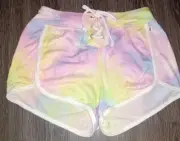 VS Pink cozy Shorts brand new size xs neon tye dye