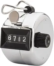TC122-12PK Tally, Hand Held, 4 Digit Manual Mechanical Click Counter, 12-Pack, White
