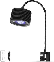 Lominie Saltwater LED Aquarium Lights Clip on Nano Fish Tank Light with Remote Control for Saltwater Coral Reef Tank