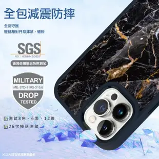 【apbs】iPhone 15 14系列 軍規防摔鋁合金鏡頭框立架手機殼(斑馬紋)