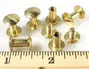 CONCHOS Chicago Screws 3/8" Plain 50 pcs BP GOLD