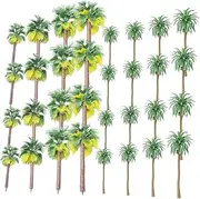 36pcs Palm Tree Model Home Decor Trees Topper Palm Leaves Decor Palm Tree Balloon Greenery Artificial Plants Dwarf Outside Tropical Garden Faux Tree Mini Plant Decor Plastic
