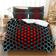 Bedding Set Duvet Cover Set 3D Bedding Digital Printing Bed Linen Queen Size Bedding Set Fashion Design(AU Double 180x210cm)