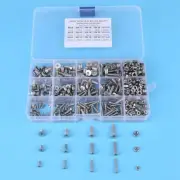 440pcs M3 M4 M5 Stainless Steel Hex Socket Flat Head Screw Bolts And Nuts Kit