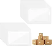Abeillo 50 Pack Self-Adhesive Index Card Holder, Clear Card Holder with Top Open for Organizing and Protecting Your Index Cards, Photos, Folder Labels (2 x 3.1 inches)