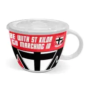 St Kilda Saints AFL Team Ceramic Soup Mug Cup with Lid
