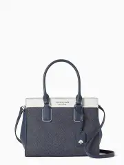 cameron denim colorblock medium satchel