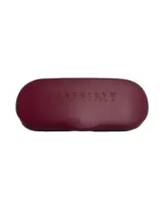 NEW Genevieve Maroon Hard Clamshell Eyeglasses Case with Spring Closure