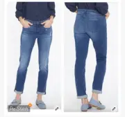NYDJ Margot Girlfriend Rolled Cuff Jeans Heron Wash size 18W NWT