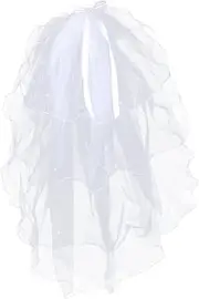 [Holibanna] Bridal Veils White Wedding Dresses Women Wedding Dresses Civil Wedding Dresses for Bride White Veil Bride Wedding Dress Wedding Headpiece for Bride Wedding Veil