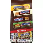 Snickers Fun Size Chocolate Halloween Candy Variety Assortment - 35 Ct Bulk Bag