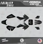 Graphics Kit for Honda CRF50 (2004-2012) or (2013+) Fatality - Smoke