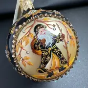 2014 Patricia Breen Beguiling Orb Black and Gold 2.95" Ornament Neiman Marcus