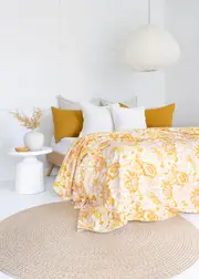 Kantha Quilt Indian Quilt Block Print Quilt Bedspread Bohemian Boho Cotton Throw Quilt Handmade Blanket Doona King Size 059