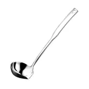 Kitchen Soup Ladle 304 Stainless Steel Punch Luminous Ladell Spoons with Pour Spout Ladles for Serv Silver