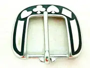 Jeremiah Watt Card Suit Heel Bar Belt Buckle Stainless Steel Horse Tack Sizes