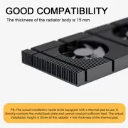 Backplate Radiator Aluminum Panel Dual Universal Gpu Black For 3090 Cooling Fan