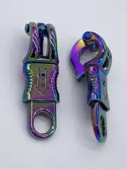 FIVE (5) Rainbow Iridescent Panic Snap for 550 Paracord Get Back Whip TJParacord