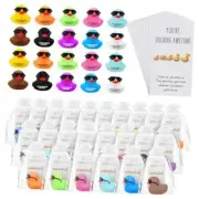 20 Sets Thank You Gift Set Inspirational Mini Rubber Ducks Employee Team