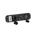 Vehicle 12V Dual QC3.0 USB Car Charger Socket Panel Cig Lighter LED Voltmeter