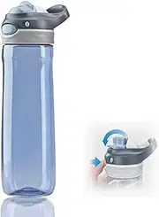 DEARART 750ml Gray Water Bottle No Straw, BPA FREE Wide Mouth Clear Bottle Has Handle Easy Carried, Suit Travel Office School Gym Work etc.