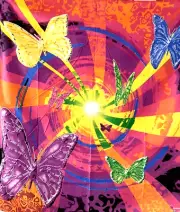 Wall Art Fabric Wall Hanging Hippie Tie Dye Acid Trip Psychedelic 60s Tapestry