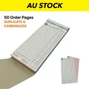10x LARGE Order Docket Books Restaurant Books CARBONLESS & DUPLICATE 95x200mm