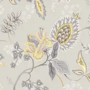 Norwall Grand Chateau Manor House GC29829 Jacobean Floral Gray Yellow Wallpaper