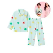 SPAO Kids Crayon Shin Chan Pajama Set Mint Pink Kids Pajama