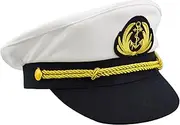 Admiral Captain Yacht Hat Snapback Gold Embroidery Anchor Skippers Cap for Party