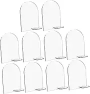 10Pcs Acrylic Seating Stands Blank Place Cards for Weddings Parties and Events Table Holders for Numbers Easy to Clean Stable Base for Convenient Use