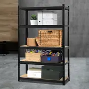 Giantz 1.8M Warehouse Racking Rack Shelving Garage Storage Steel Metal Shelves Black
