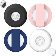 Airtag Dog Collar Holder(4 Pack), Silicone Cat Collar Case for Apple Airtag, Anti-Lost Air Tag Case Collar Holder Compatible with Pet Collars Loop&Backpack Accessories