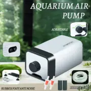 2 Outlet Tank Hydroponic Aqua Aquarium Air Pump Oxygen Fountain Pond Aerator