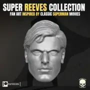 Christopher Reeve Superman v1 custom head for 4" 6" 7" 12" DC action figures