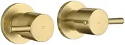 Decaura Watermark Shower Mixer Taps 1/4 Turn Twin Hand Levers Hot Cold Shower Valve Kits Bathtub Faucet Solid Brass Brushed Gold