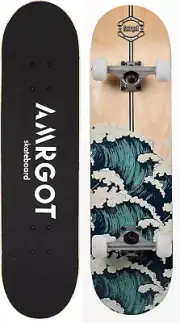Amrgot Skateboards for Beginners,31*8 Inches Complete Skateboards for Kids,Boys,
