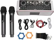 Vomeko Wireless Karaoke Mic,Karaoke Sound Card Kit, Type C Charging Bluetooth Speaker with Sound Mixer Board for Phone PC