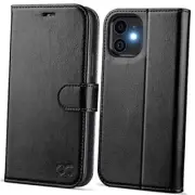 Compatible with iPhone 12 Case/Compatible with iPhone 12 Pro Wallet Black