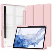 MCC For Samsung Galaxy Tab S9 FE 10.9" Case Cover Clear Back Pencil Slot X510 [Pink]