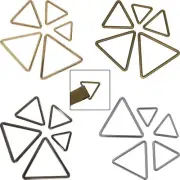 1-20pcs Metal Closed Triangle Slider Adjust Webbing Buckles Handbag Strap Belt