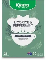 Kintra Foods Licorice & Peppermint Tea A Naturally Sweet Digestive Aid 25Teabags 50g