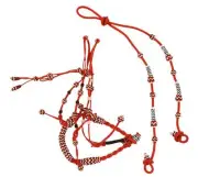 Orange Charro Bosal Charro Cabresto Riendas Headstall