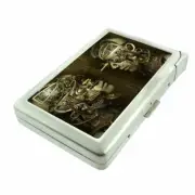 Steampunk Em1 Cigarette Case with Built in Lighter Metal Wallet