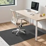 HomeMall Office Chair Mat for Hardwood Floor, 55" x 35" Anti-Slip Mats for Rolling Chair, Large Computer Gaming Chair Mat, Tile Floors Protector for Office Home Gym, Dark Gray