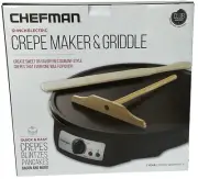 NIB Electric Griddle Crepe Maker - Chefman 12 Inch 1000 Watts Non-stick Aluminum