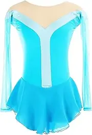 [Zagitova] Figure Skating Dress For Girl Crew Neck Ice Skating Rhythmic Gymnastics Leotard Women's Ballet Skirts