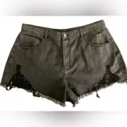 Cider high rise distressed cut off jean shorts
