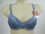 Berlei Ladies Sensation Lace Contour Underwire Bra size 10B Colour Statue Black